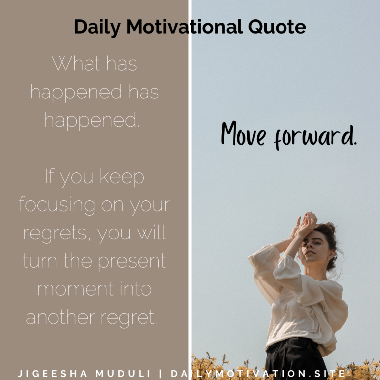 Don't focus on regret