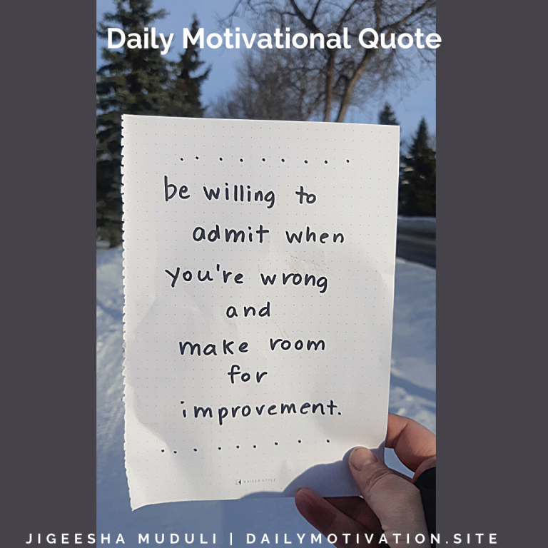 It's ok to admit when you're wrong