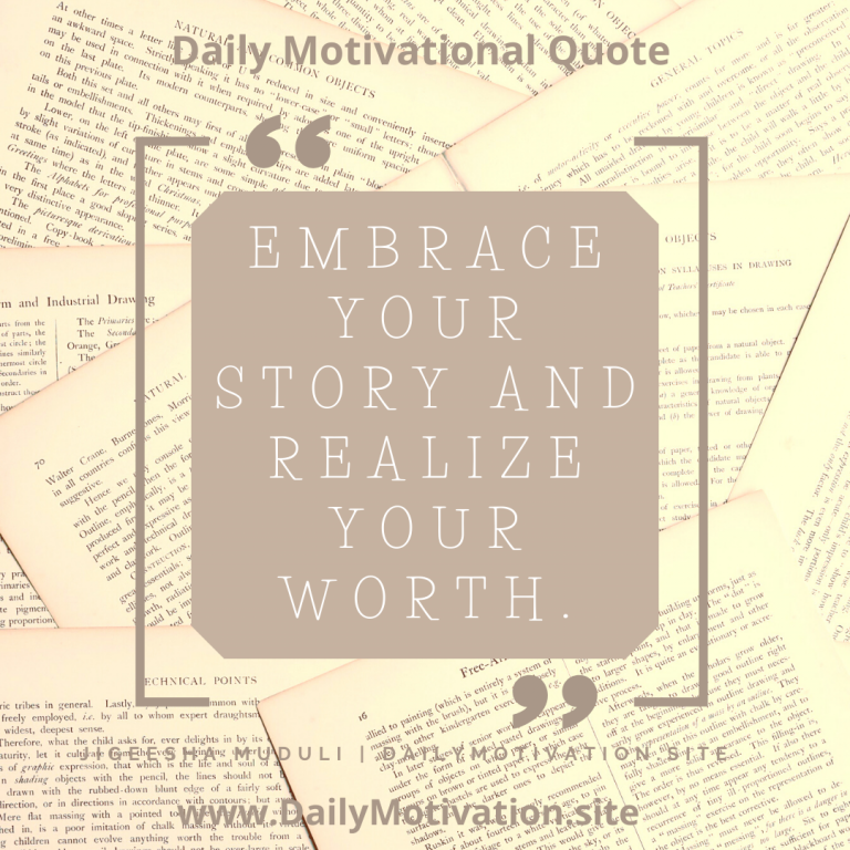 Embrace your story
