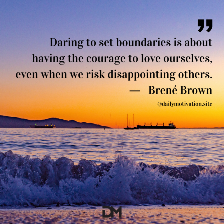 A ship sails at the purple and orange sunrise horizon beyond the ocean crashing onto the beach.