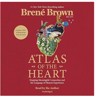 The red cover of Brené Brown's book, Atlas of the Heart.