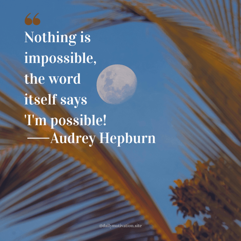 View of the moon at dusk through palm tree leaves.